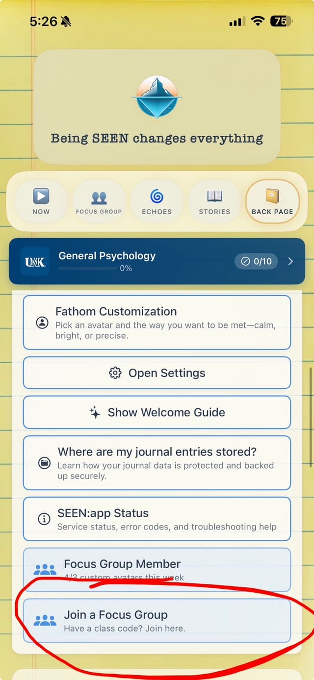 Scroll down to Join a Focus Group option